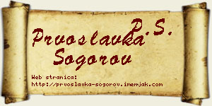 Prvoslavka Šogorov vizit kartica